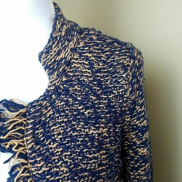 Sparrow Anthropologie navy fringe open cardigan - Picture 4 of 8